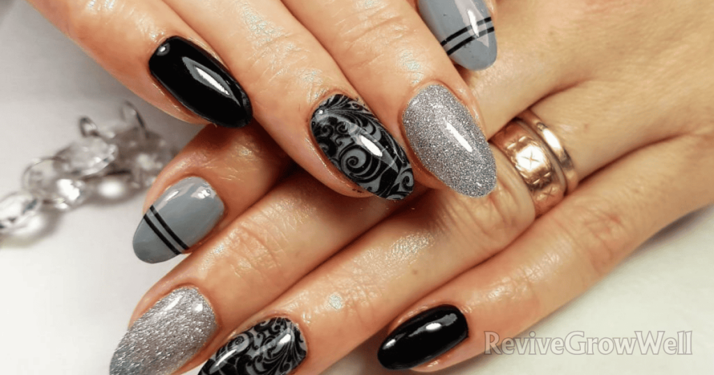 black-and-gray-nail-design