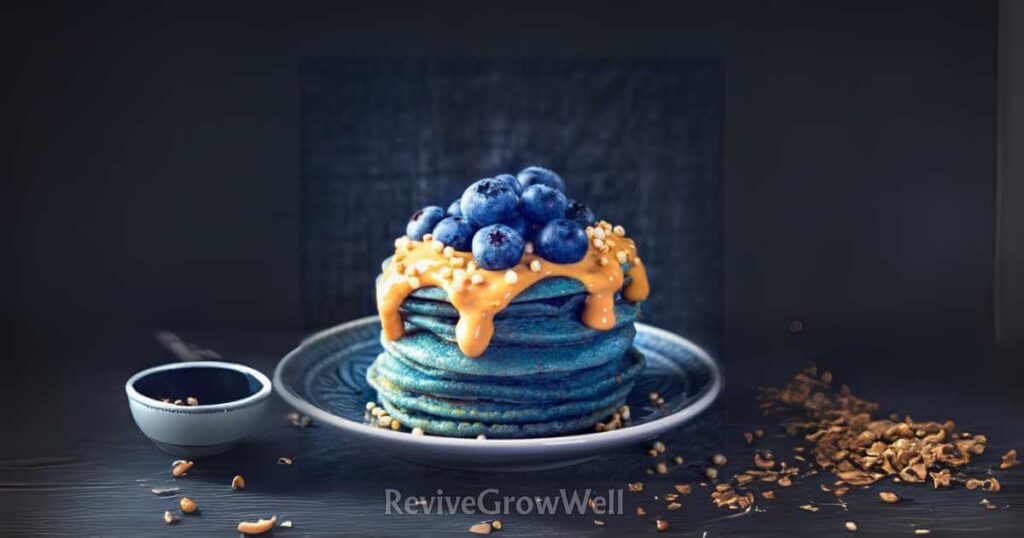 Blue Spirulina Pancakes